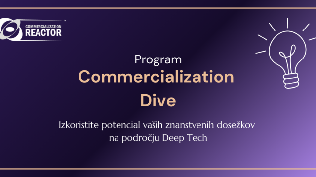 Odprte prijave na program Commercialization Dive