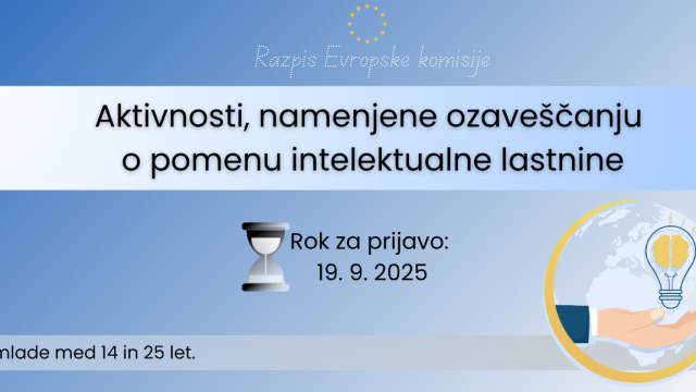 Razpis: Aktivnosti, namenjene ozaveščanju o pomenu intelektualne lastnine