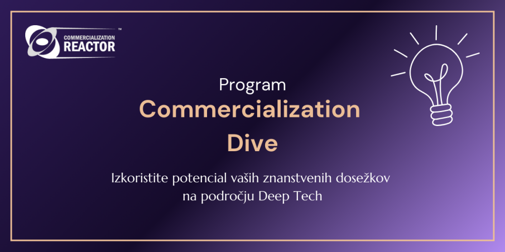 Odprte prijave na program Commercialization Dive