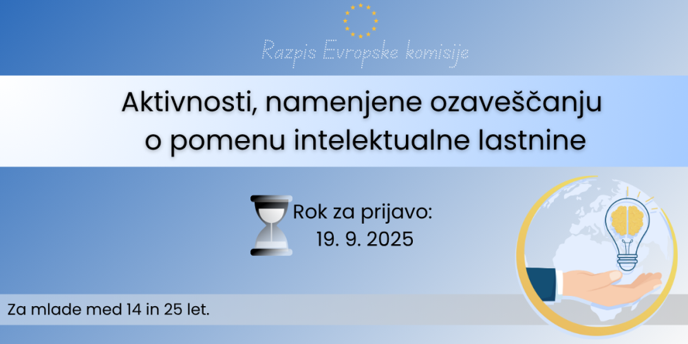 Razpis: Aktivnosti, namenjene ozaveščanju o pomenu intelektualne lastnine