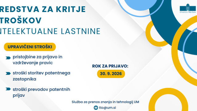 Na voljo so sredstva za (so)financiranje stroškov zaščite intelektualne lastnine v letu 2026